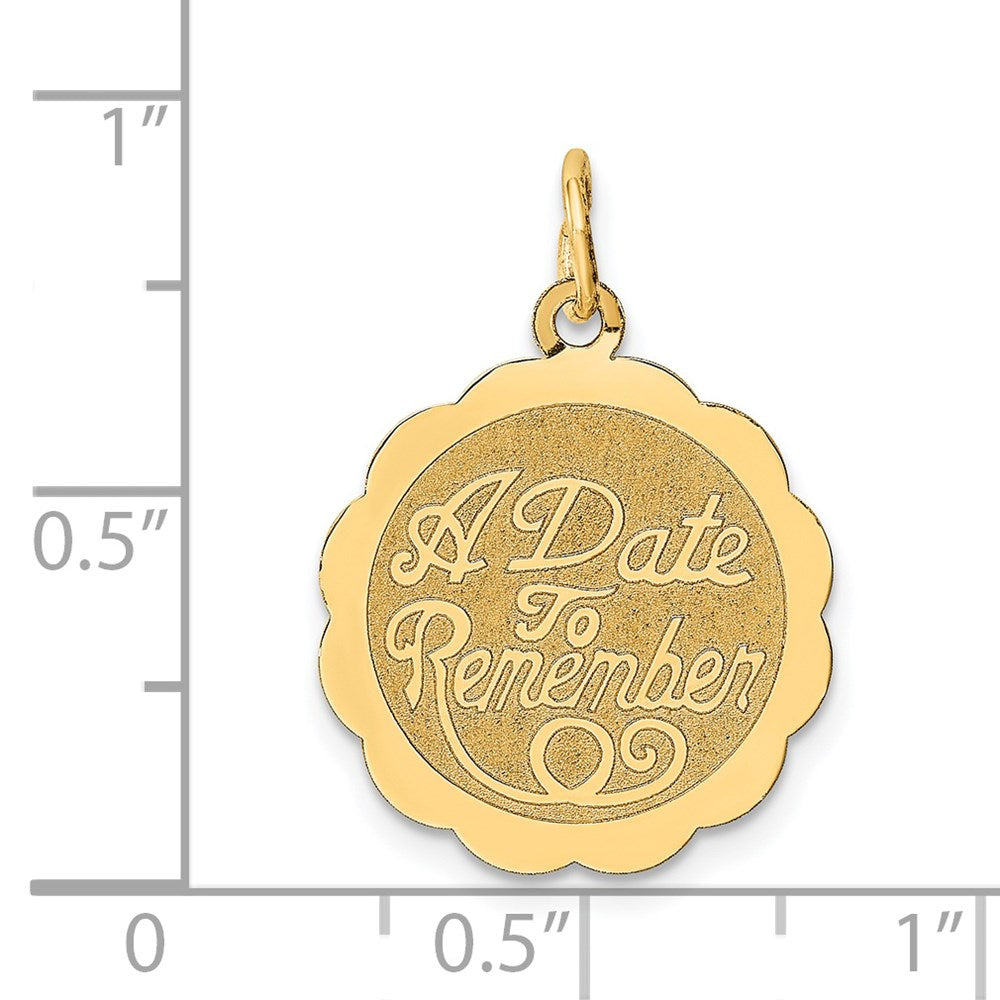 14K A DATE TO REMEMBER Disc Charm