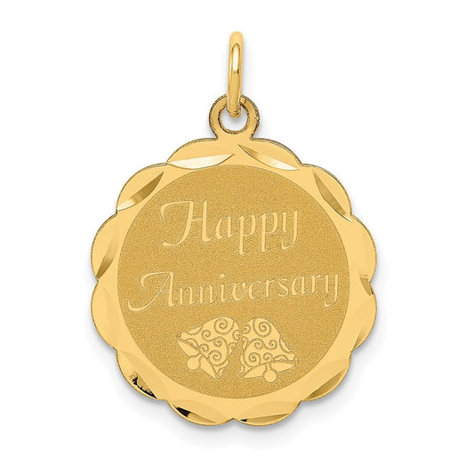 14K HAPPY ANNIVERSARY Charm