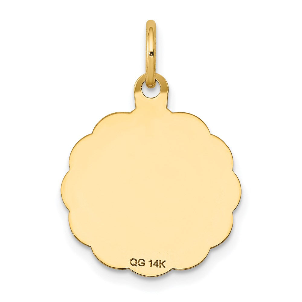 14k Holy Communion Disc Charm