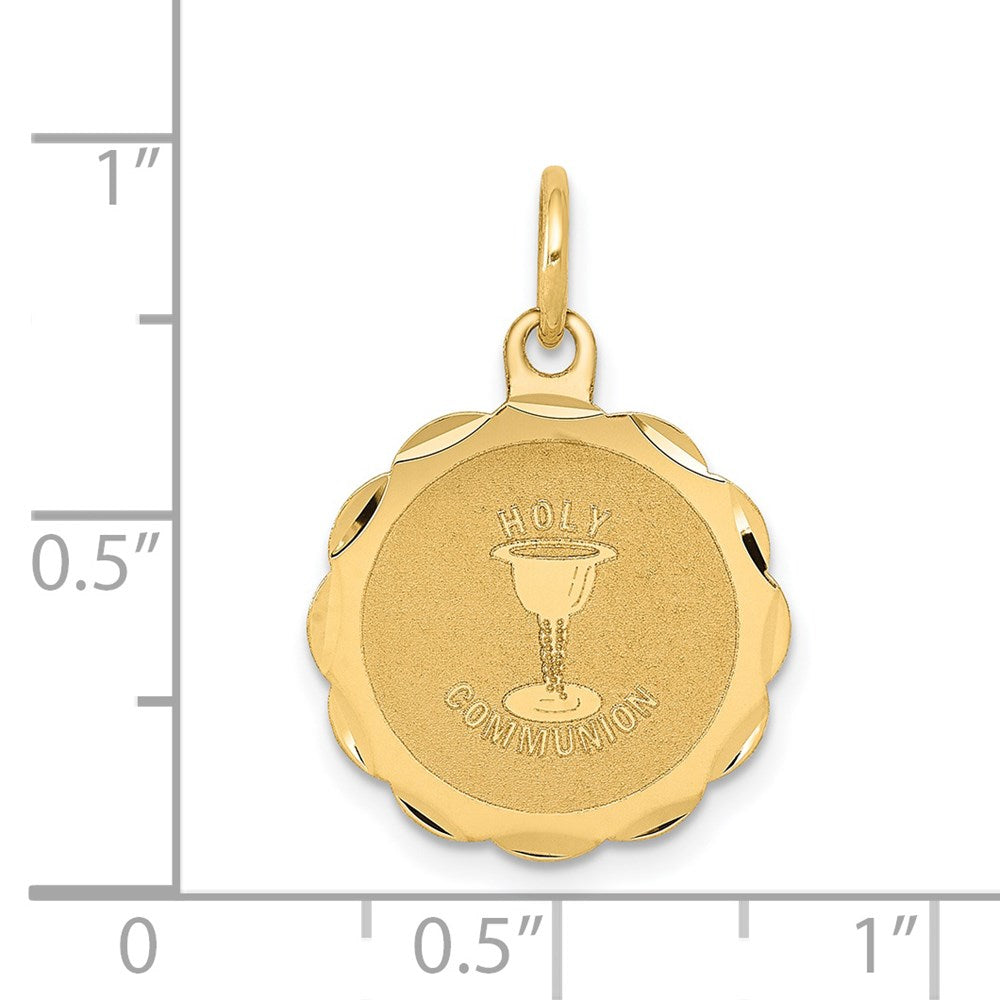 14k Holy Communion Disc Charm
