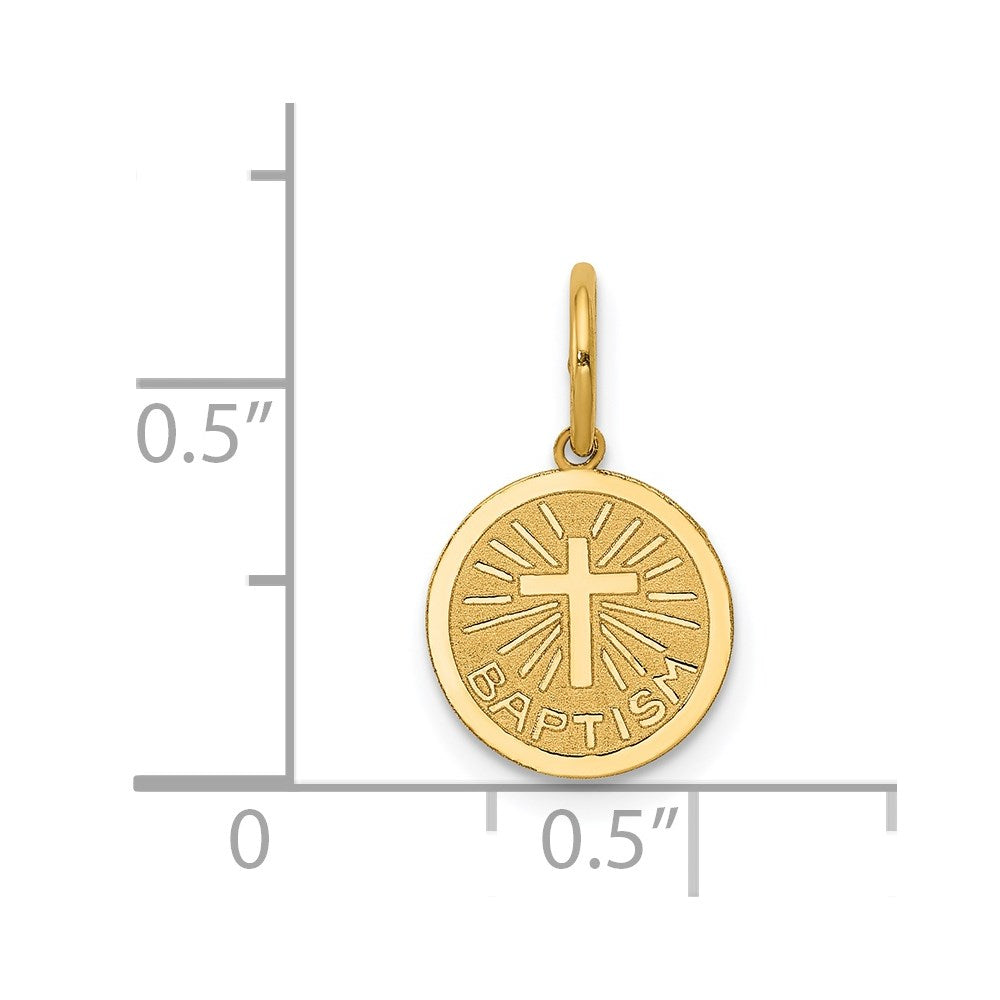 14k Small Baptism Charm