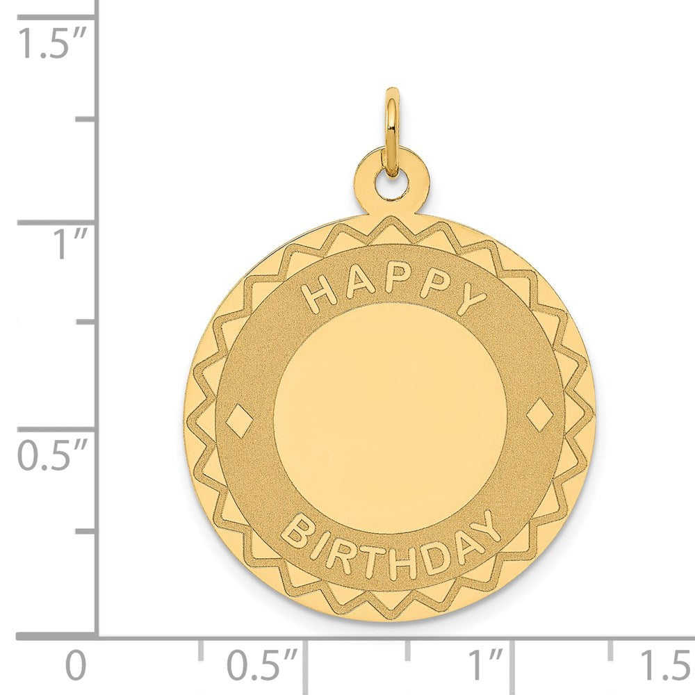 14K HAPPY BIRTHDAY Charm