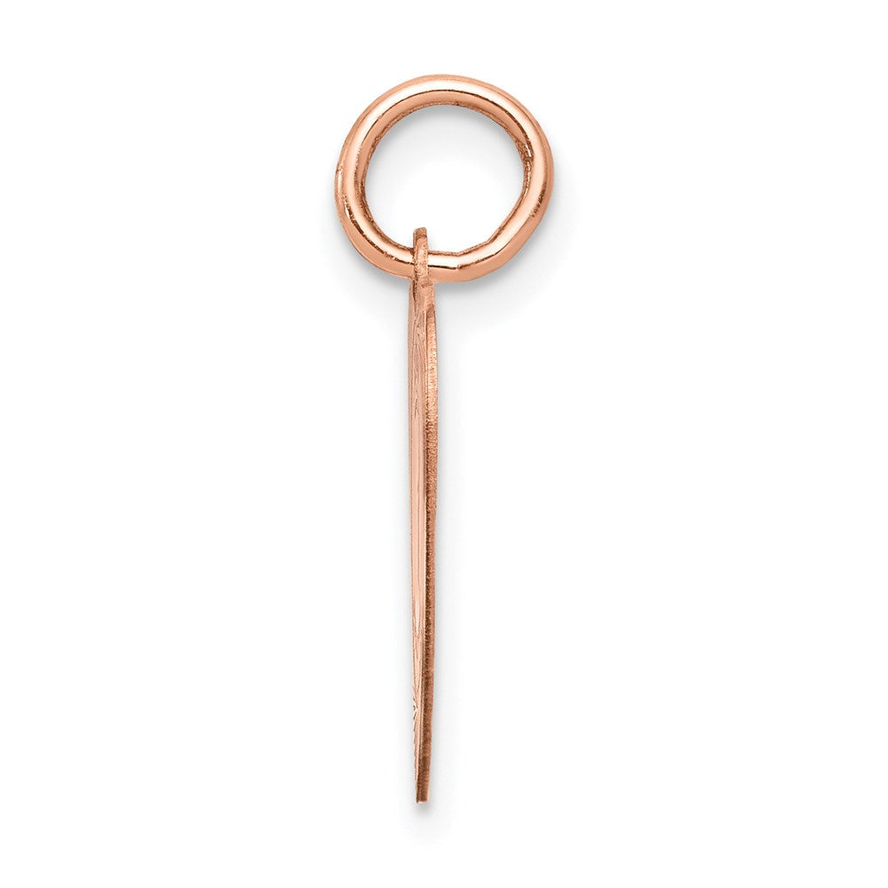 14k Rose Gold Holy Communion Heart Charm