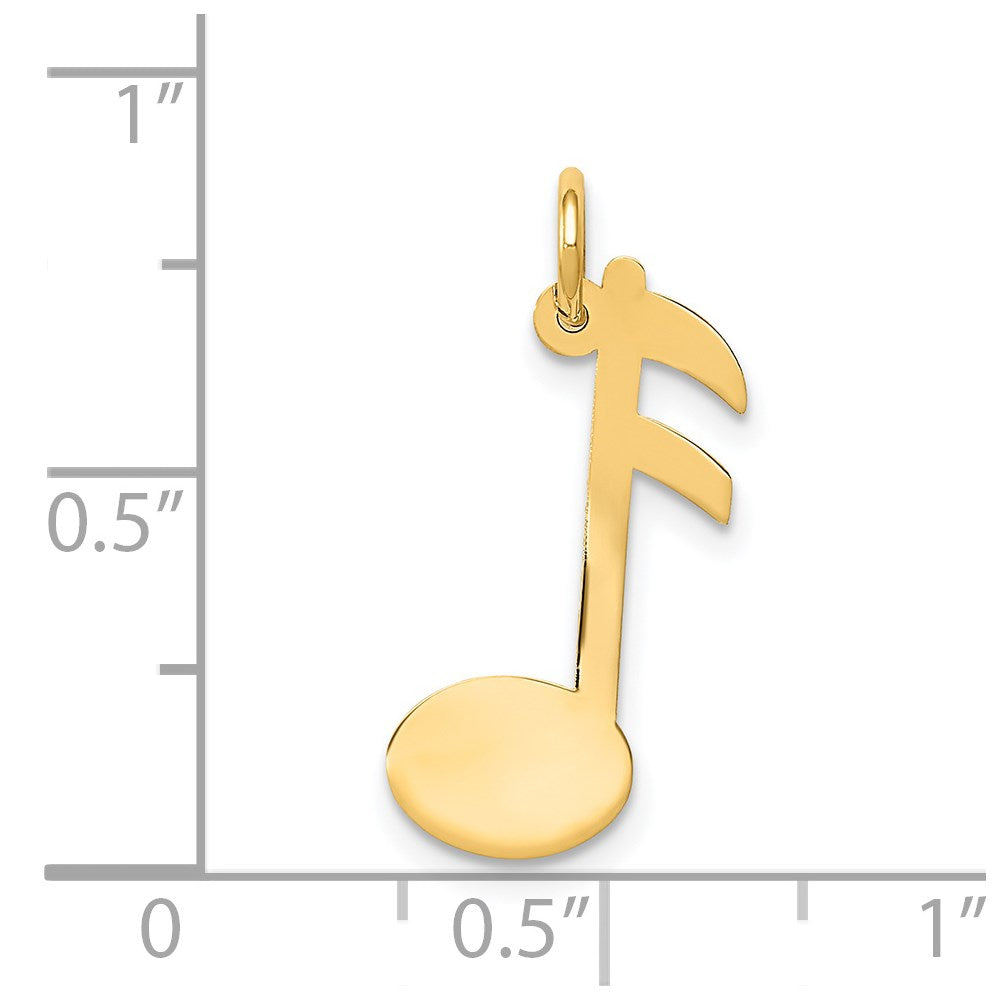 14k Polished Musical Note Charm