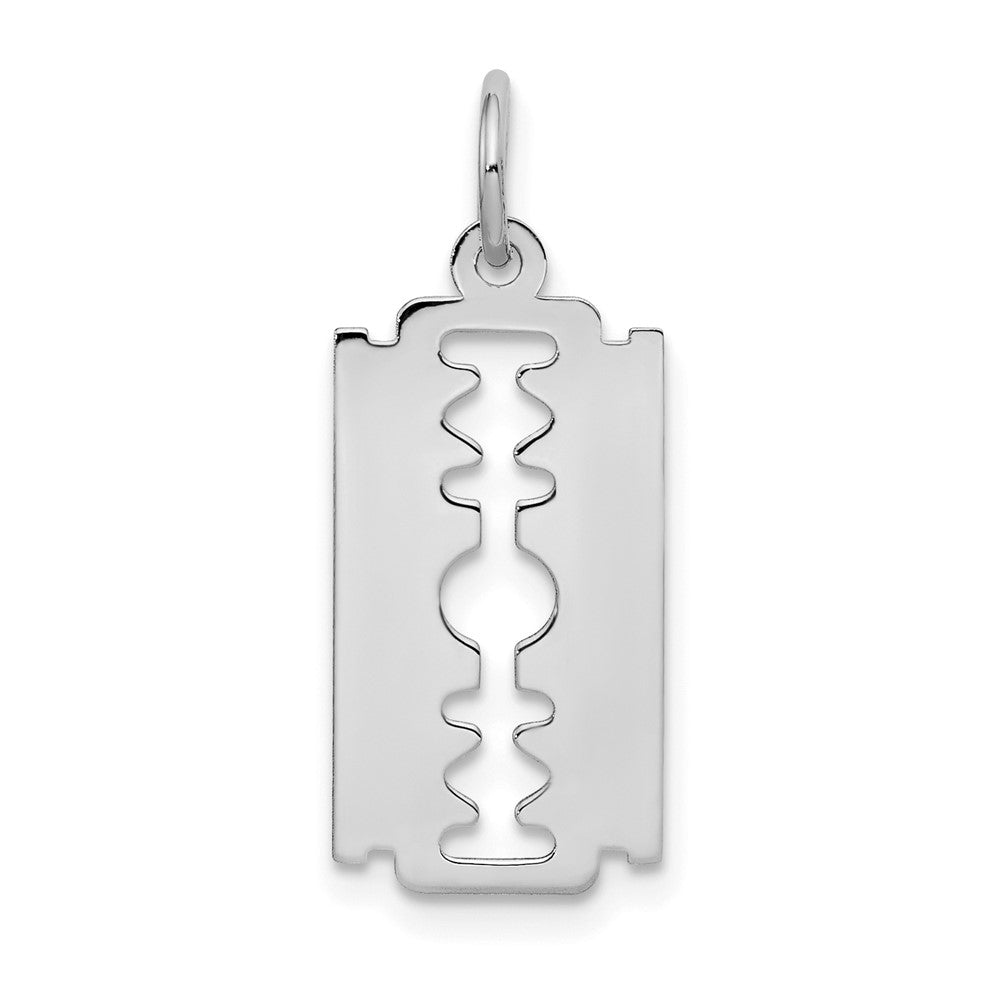 14kw Polished Razor Blade Charm