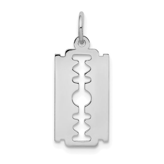 14kw Polished Razor Blade Charm