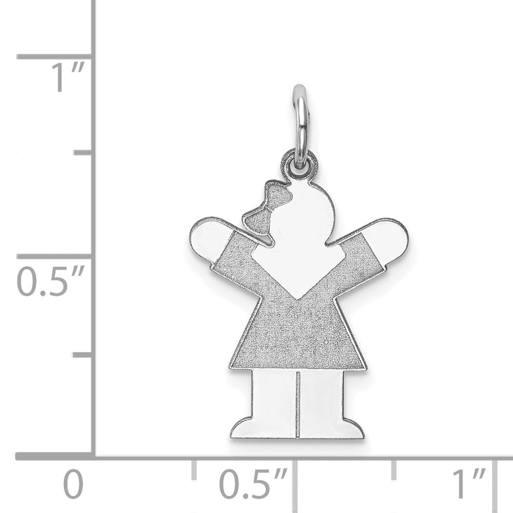 14k White Gold Kid Charm