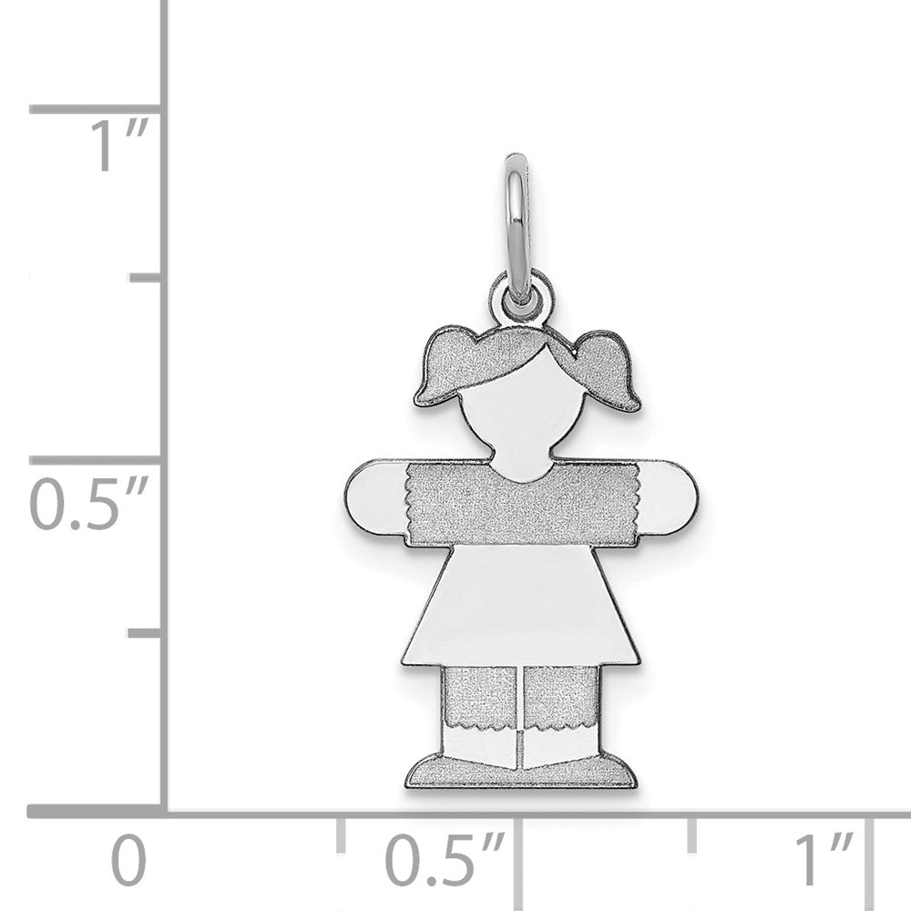 14k White Gold Kid Charm