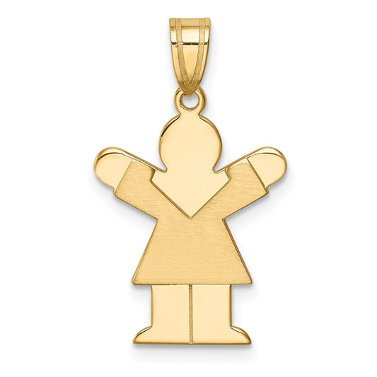 14k Girl Charm