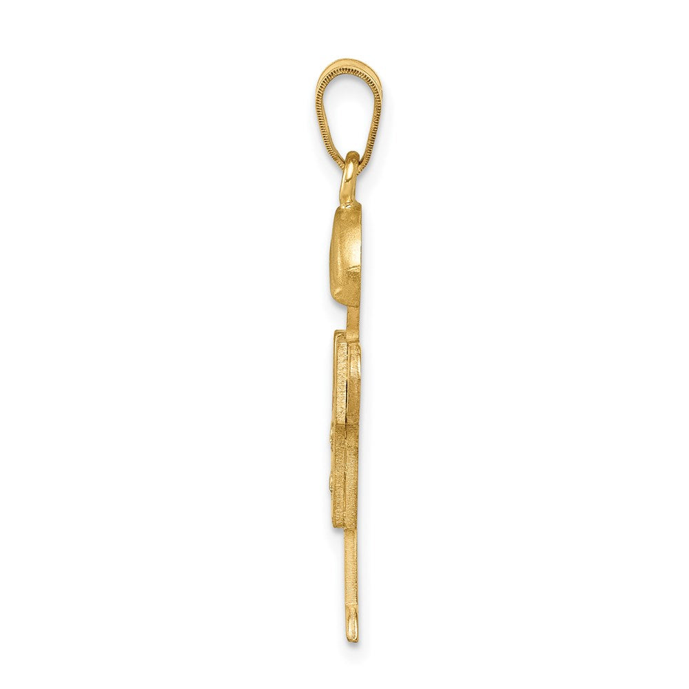 14k A Diamond Kid Pendant