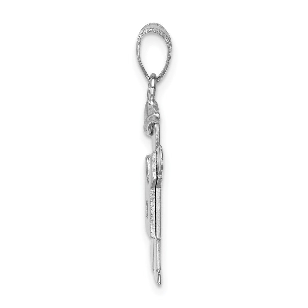 14k White Gold VS Diamond Kid Pendant