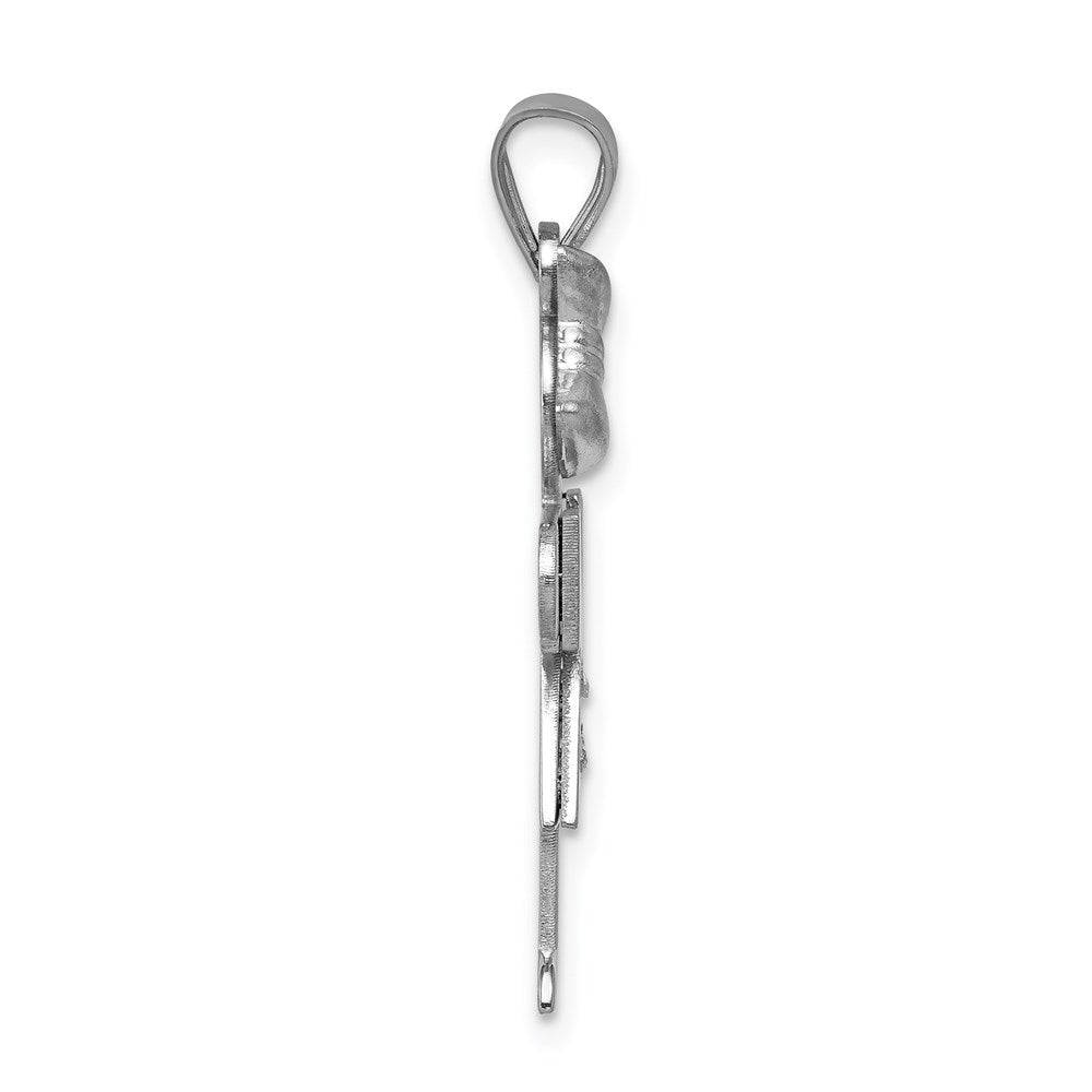 14k White Gold VS Diamond Kid Pendant