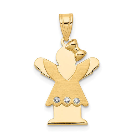 14k A Diamond Kid Pendant