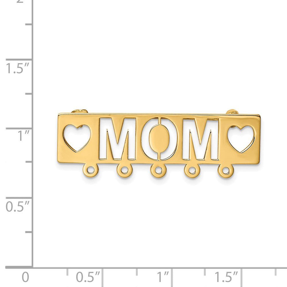 14k Polished Mom Pin