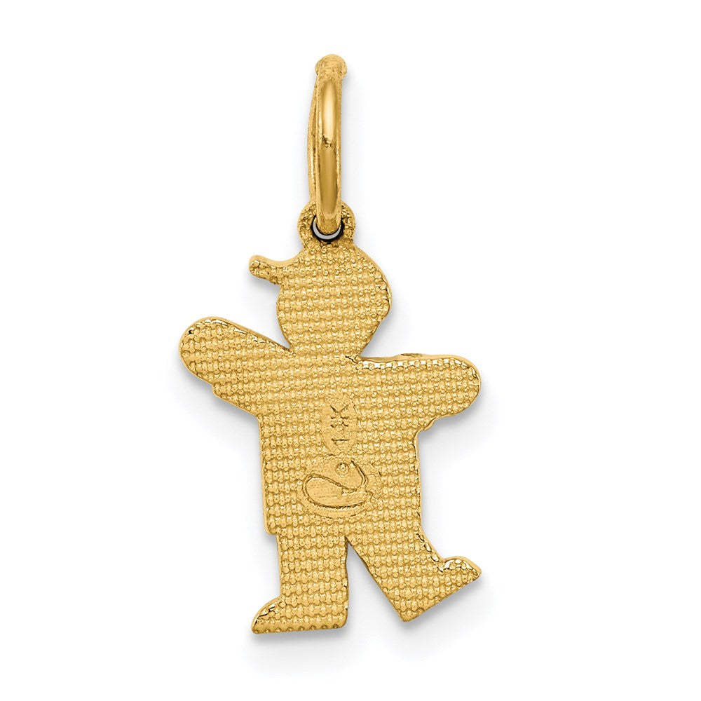 14k Mini Boy Kiss Charm