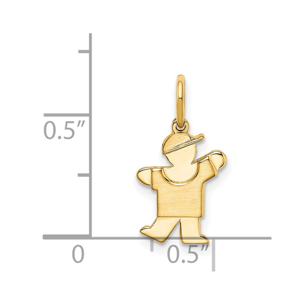 14k Mini Boy Kiss Charm