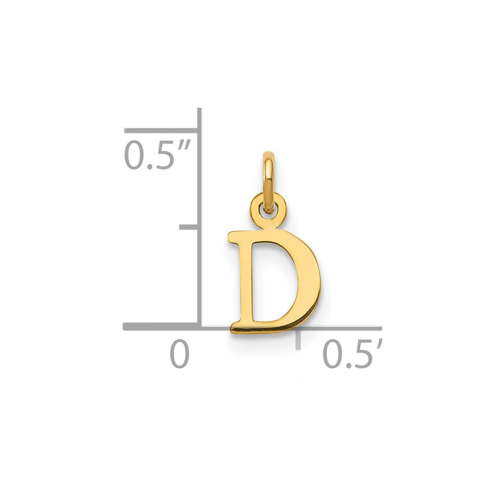 14ky Cutout Letter D Initial Pendant