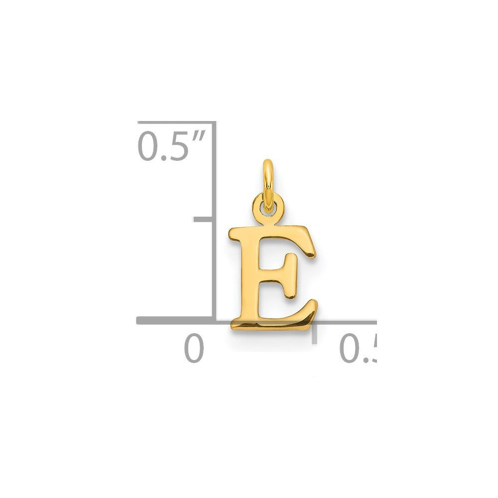 14ky Cutout Letter E Initial Pendant