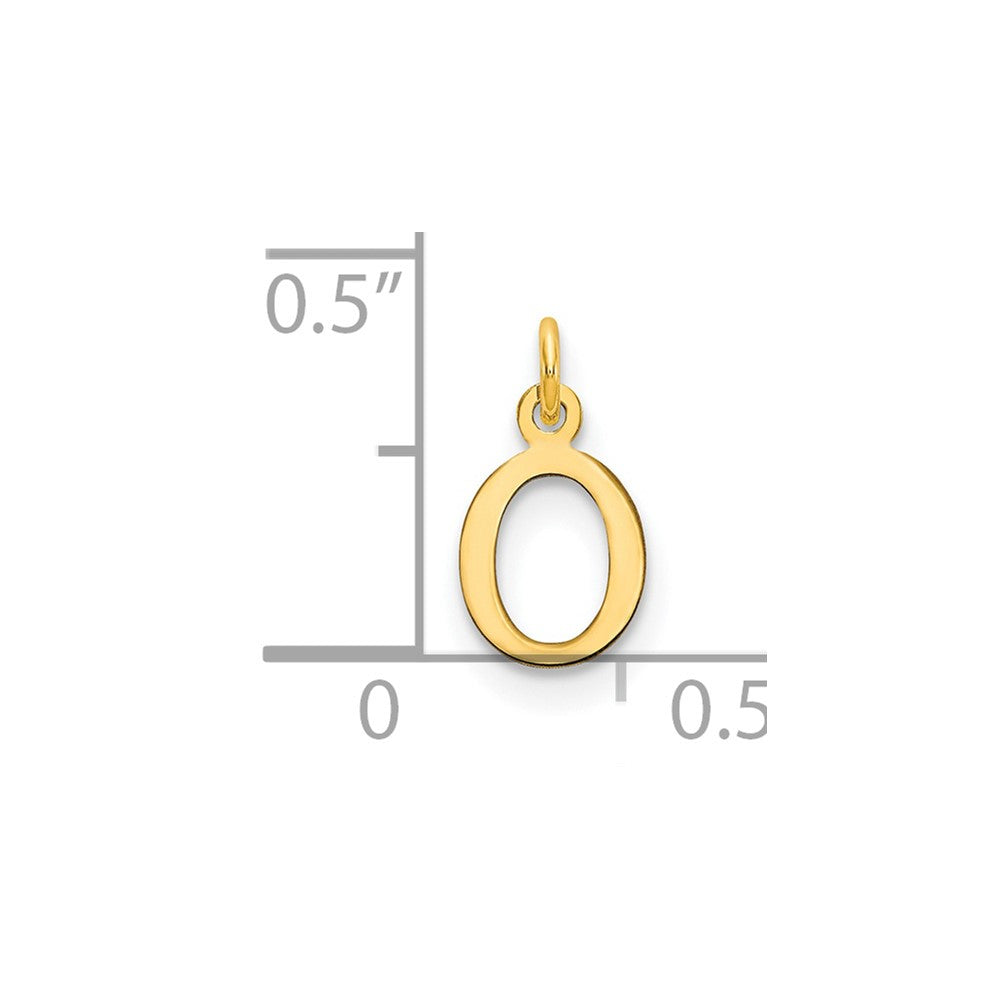 14ky Cutout Letter O Initial Pendant
