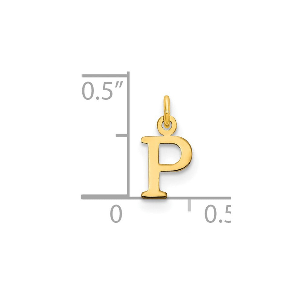 14ky Cutout Letter P Initial Pendant