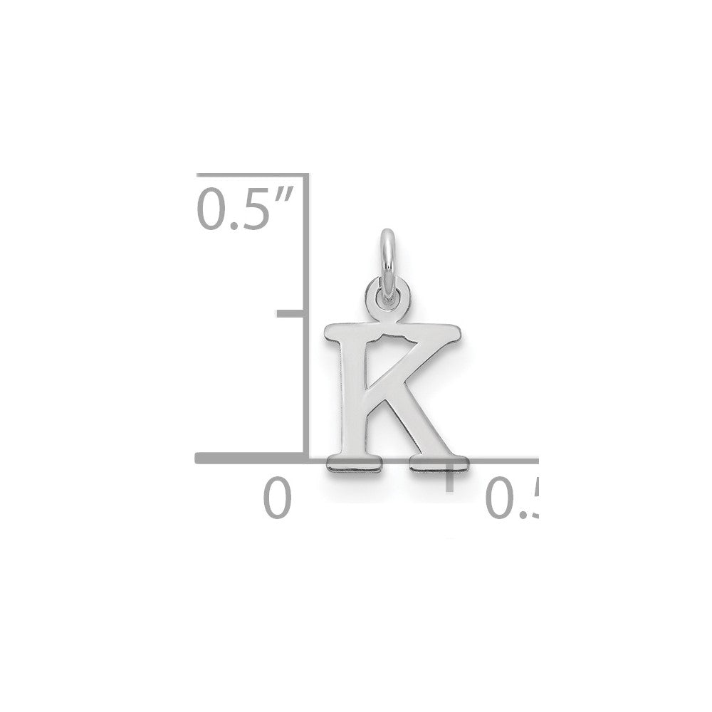 14kw Cutout Letter K Initial Pendant