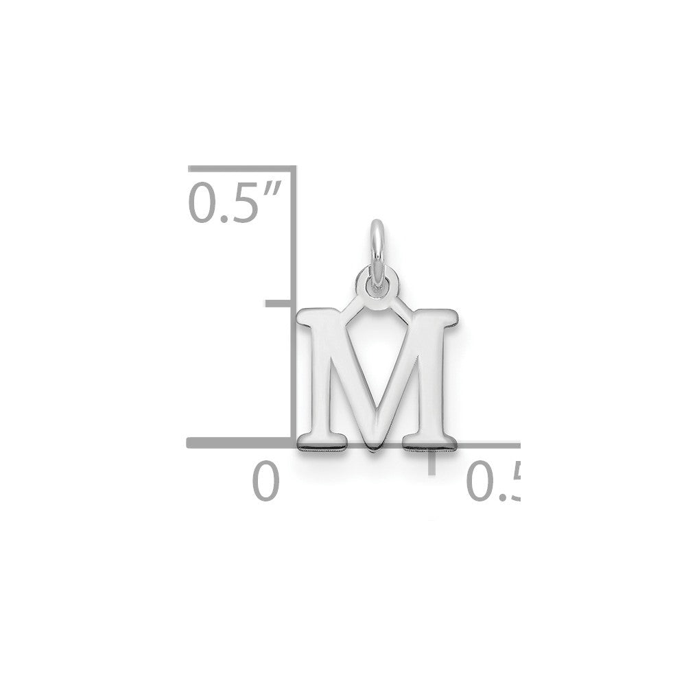 14kw Cutout Letter M Initial Pendant