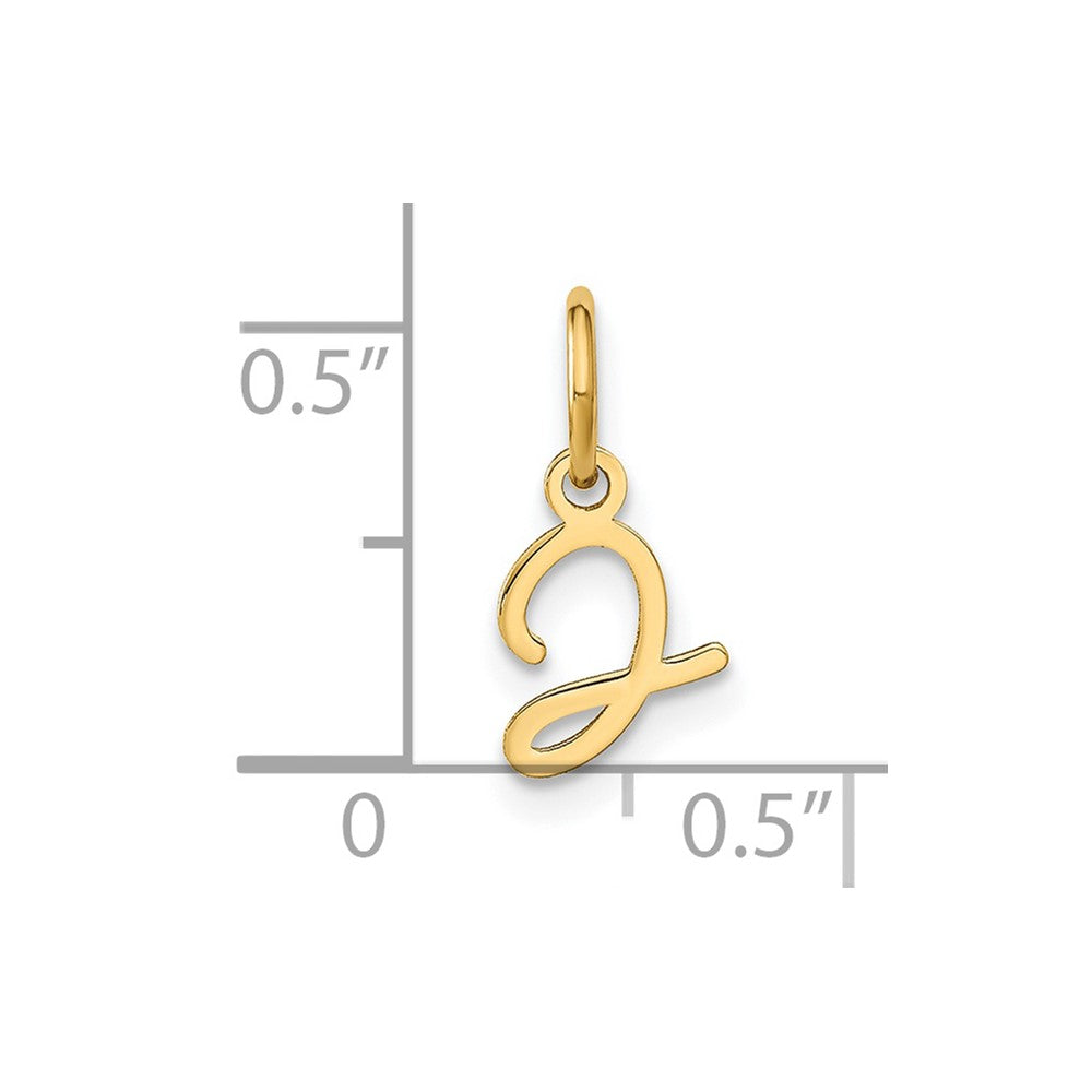 14KY Upper case Letter J Initial Charm