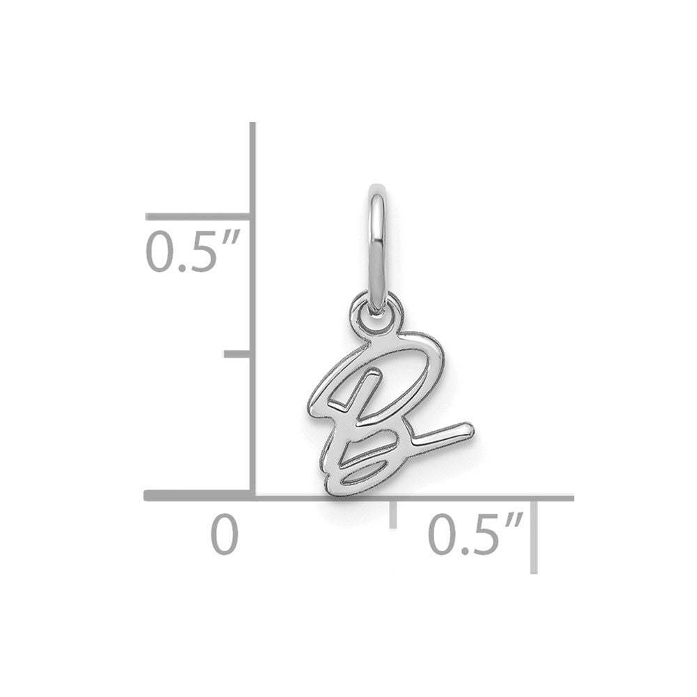 14KW Upper case Letter B Initial Charm