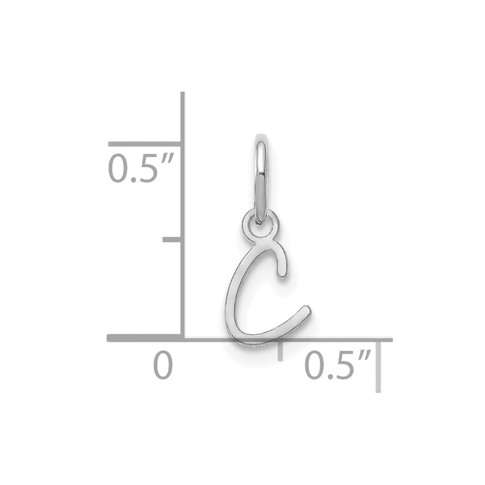 14KW Upper case Letter C Initial Charm
