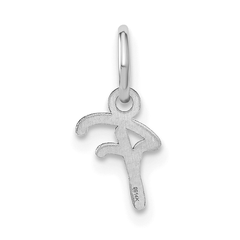 14KW Upper case Letter F Initial Charm