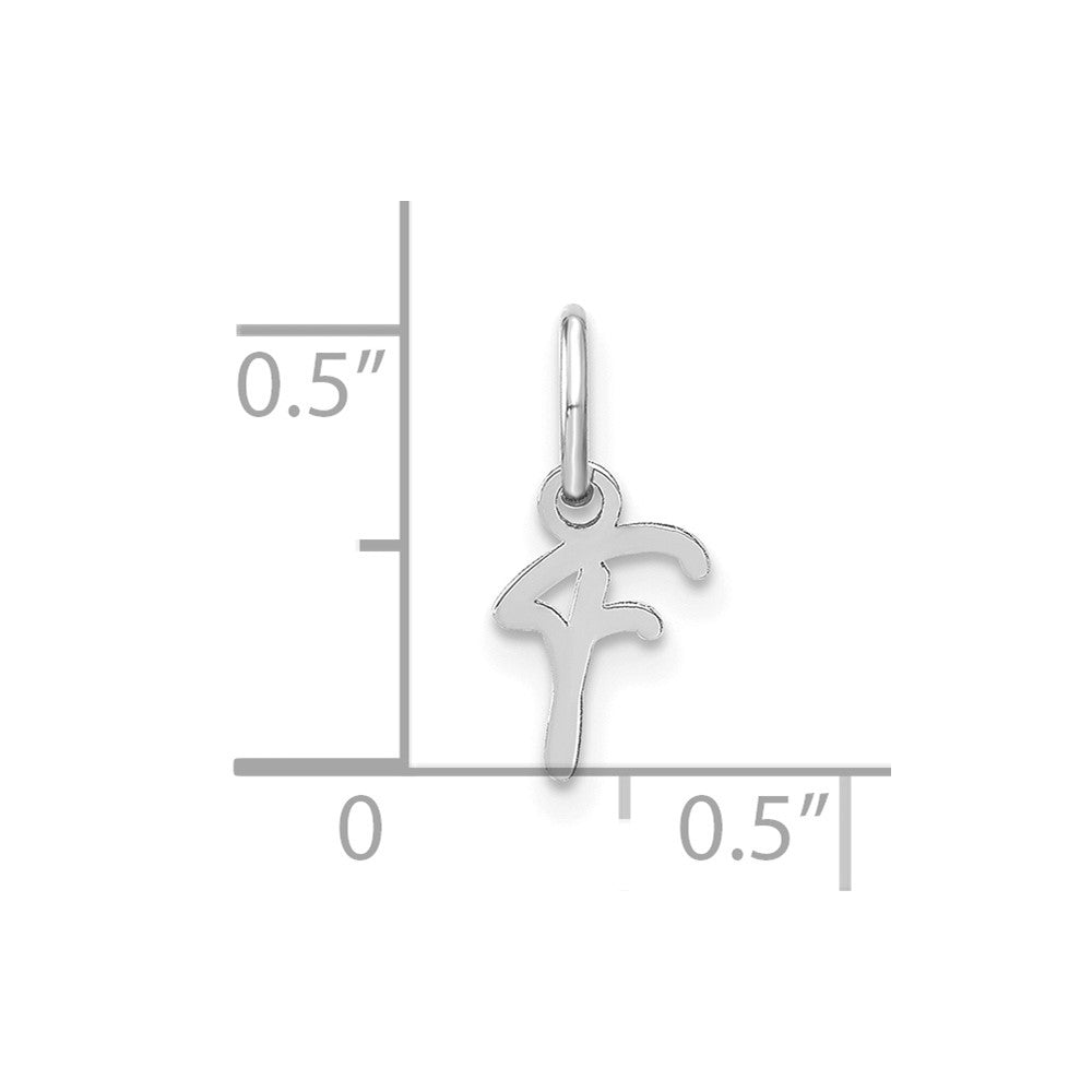 14KW Upper case Letter F Initial Charm