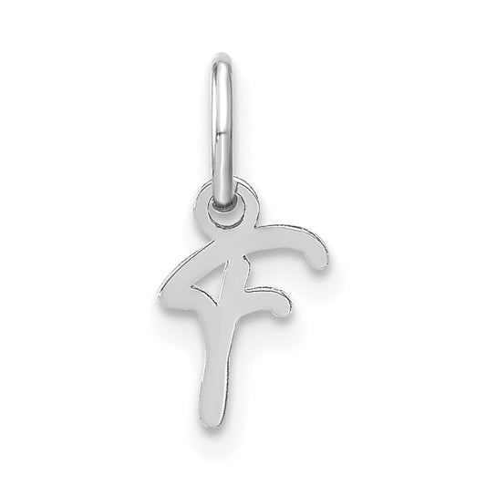 14KW Upper case Letter F Initial Charm