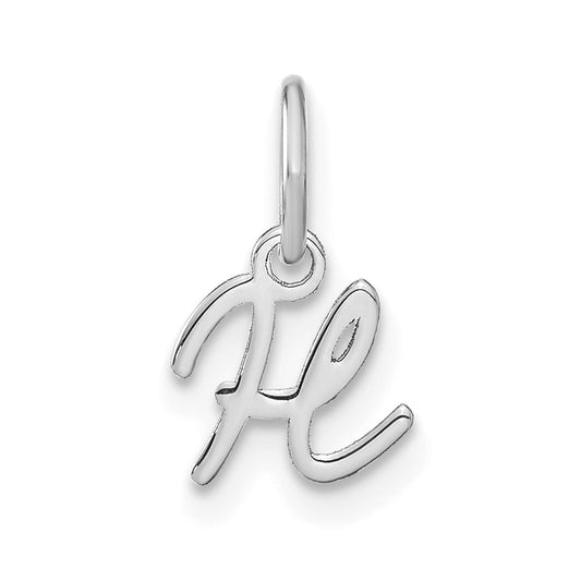 14KW Upper case Letter H Initial Charm