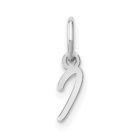 14KW Upper case Letter I Initial Charm