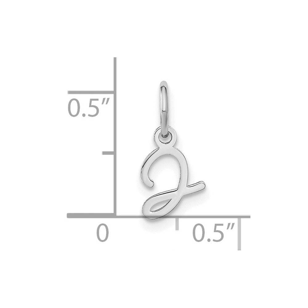14KW Upper case Letter J Initial Charm