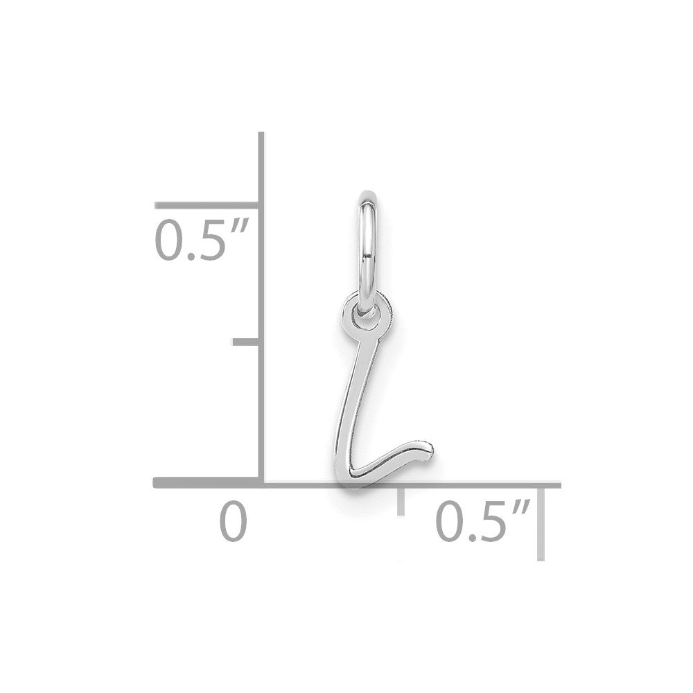 14KW Upper case Letter L Initial Charm
