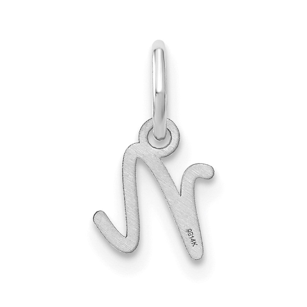 14KW Upper case Letter N Initial Charm