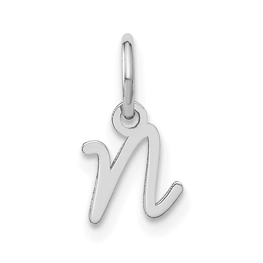 14KW Upper case Letter N Initial Charm