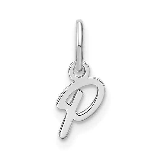 14KW Upper case Letter P Initial Charm