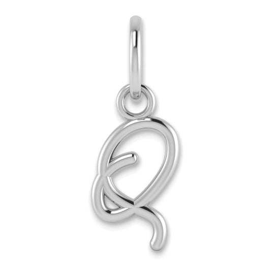 14KW Upper case Letter Q Initial Charm