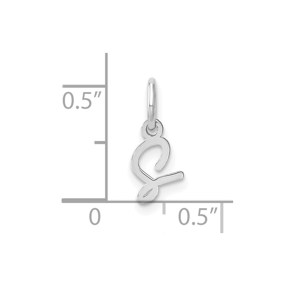 14KW Upper case Letter S Initial Charm