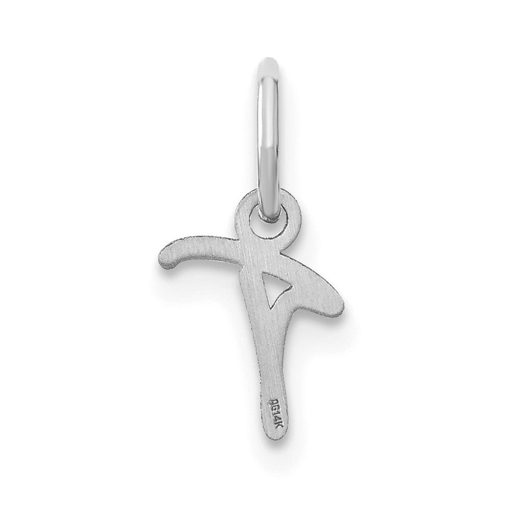 14KW Upper case Letter T Initial Charm