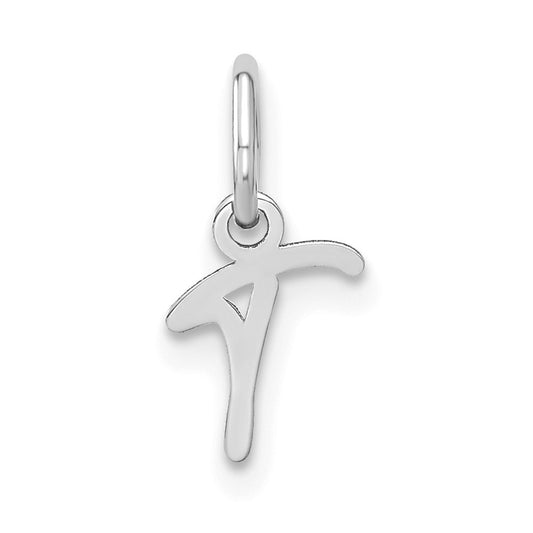 14KW Upper case Letter T Initial Charm