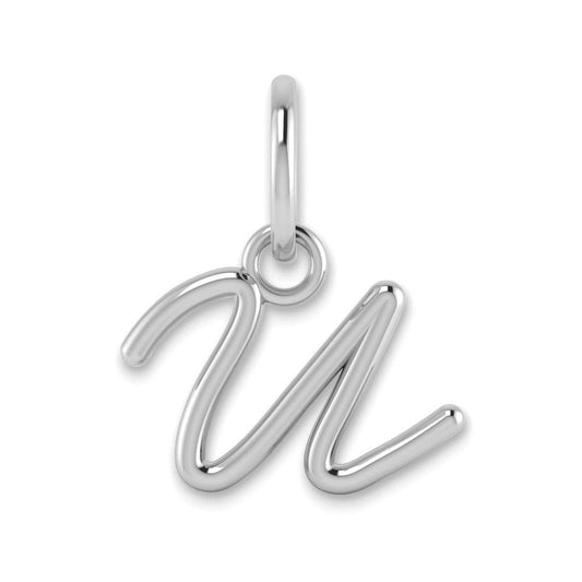 14KW Upper case Letter U Initial Charm