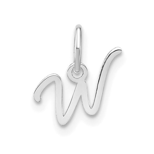 14KW Upper case Letter W Initial Charm