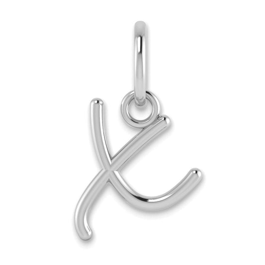 14KW Upper case Letter X Initial Charm