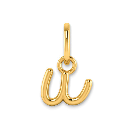 14KY Lower case Letter U Initial Charm