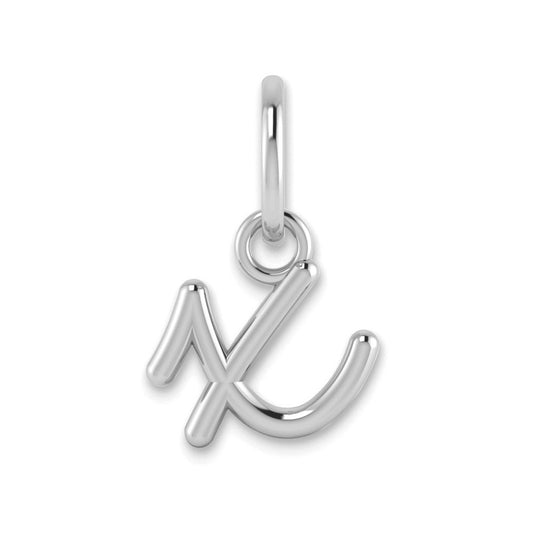 14KW Lower case Letter X Initial Charm