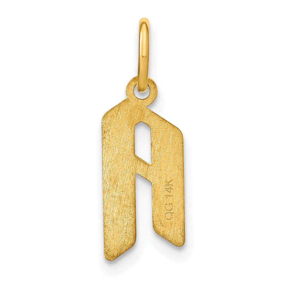 14KY Letter A Initial Pendant