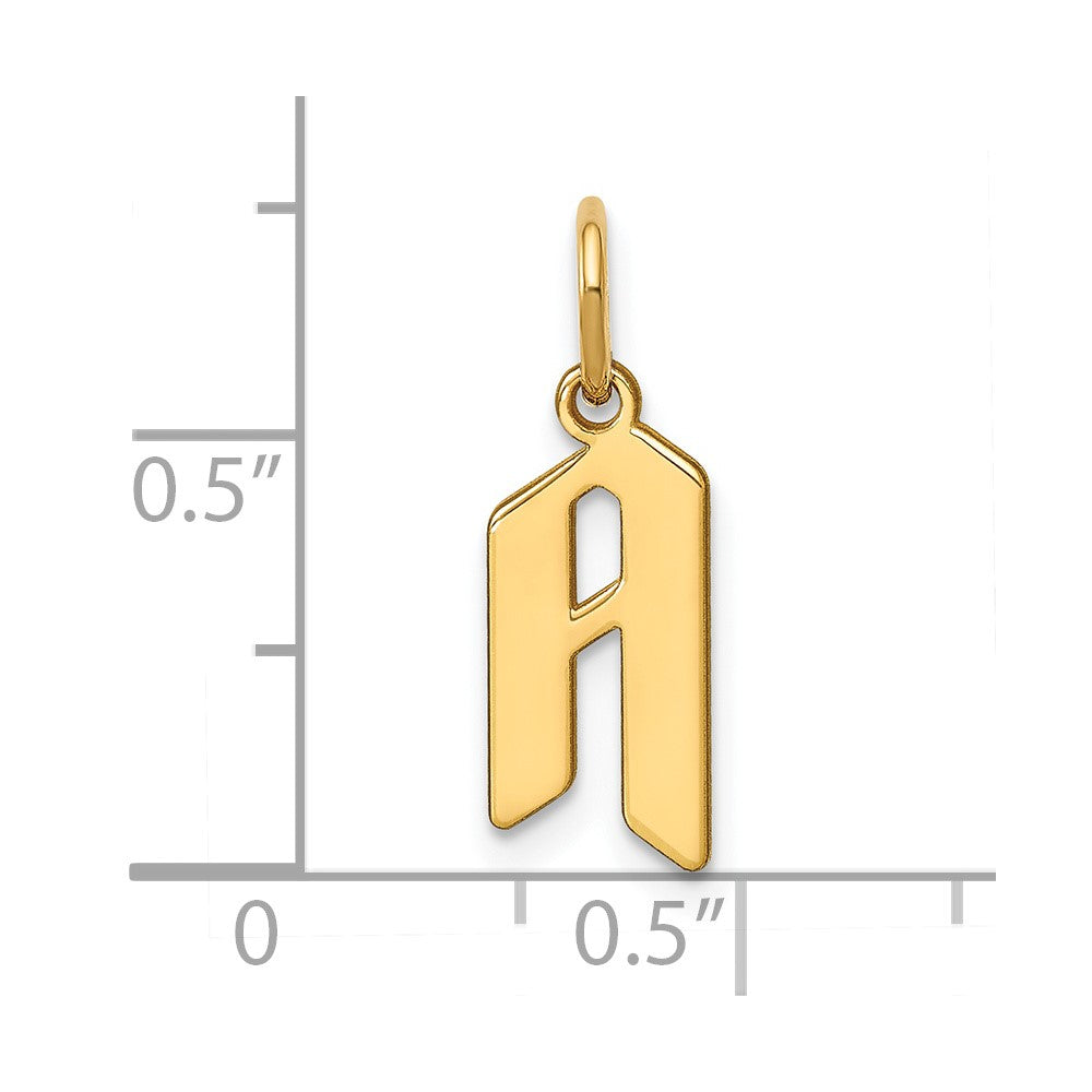 14KY Letter A Initial Pendant